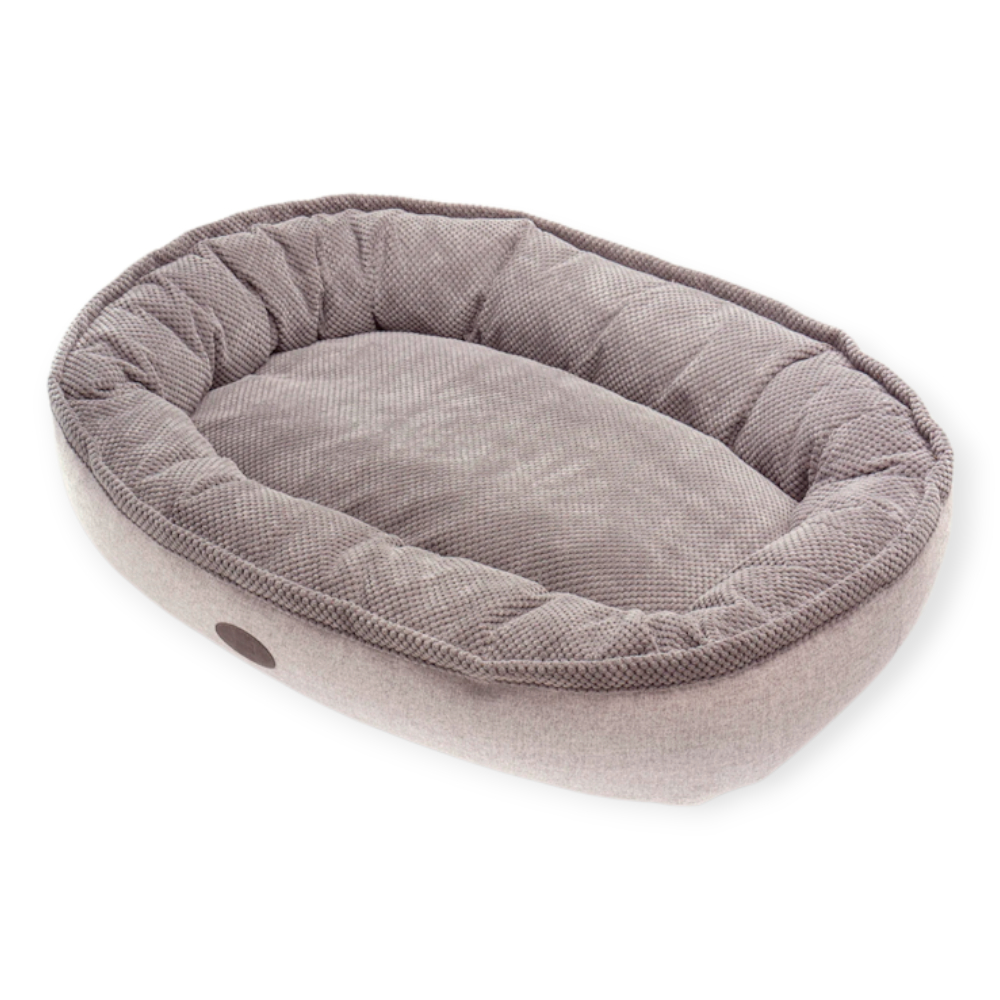 Harley & Cho Donut Soft Touch Gray овальный лежак для собак, сірий - XL