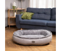 Harley & Cho Donut Soft Touch Gray овальный лежак для собак, сірий - XL