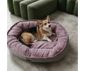 Harley & Cho Donut Soft Touch Pink овальный лежак для собак, рожевий - M
