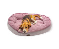 Harley & Cho Donut Soft Touch Pink овальный лежак для собак, рожевий - M