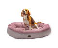 Harley & Cho Donut Soft Touch Pink овальный лежак для собак, рожевий - M