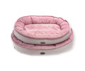 Harley & Cho Donut Soft Touch Pink овальный лежак для собак, рожевий - L