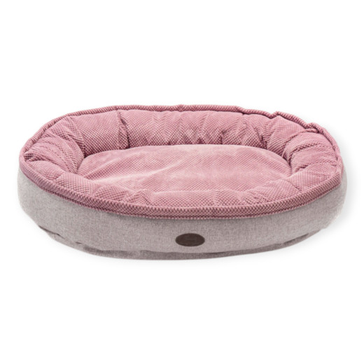 Harley & Cho Donut Soft Touch Pink овальный лежак для собак, рожевий - XL