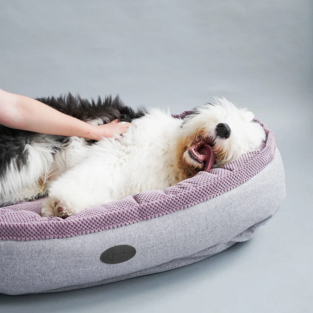 Harley & Cho Donut Soft Touch Pink овальный лежак для собак, рожевий - XL