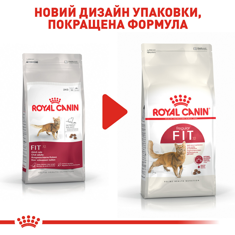 Royal Canin Fit 32 сухий корм для котів, що гуляють на вулиці - 2 кг