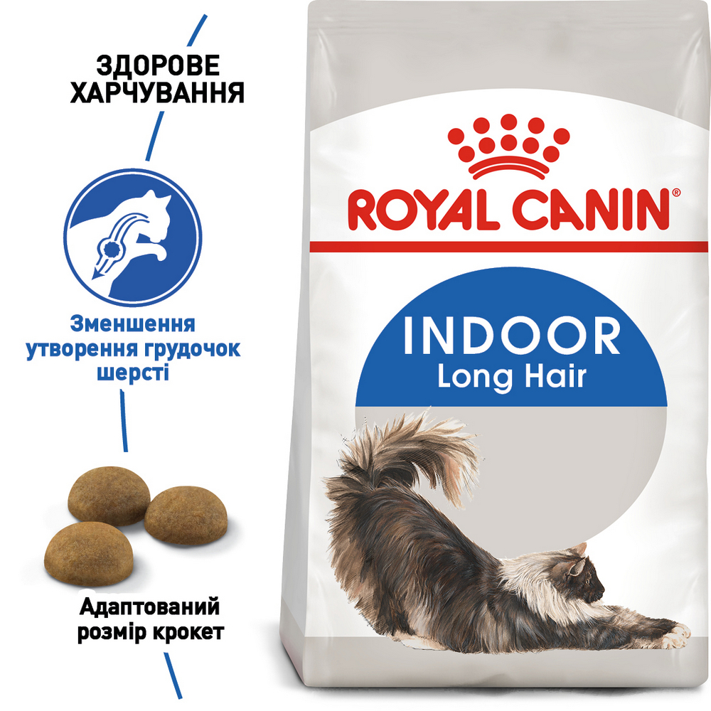 Royal Canin Indoor Long Hair сухий корм для довгошерстих котів - 400 г