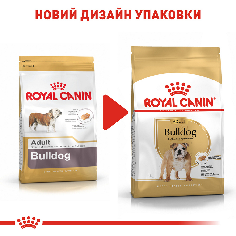Royal Canin Bulldog Adult корм для собак породи англійський бульдог - 12 кг