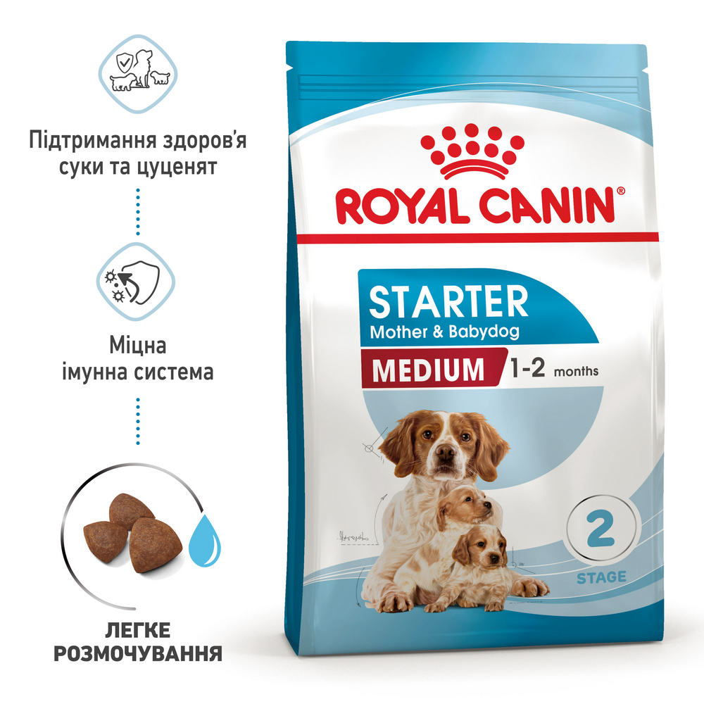 Royal Canin Medium Starter корм для цуценят середніх порід до 2-місячного віку - 1 кг