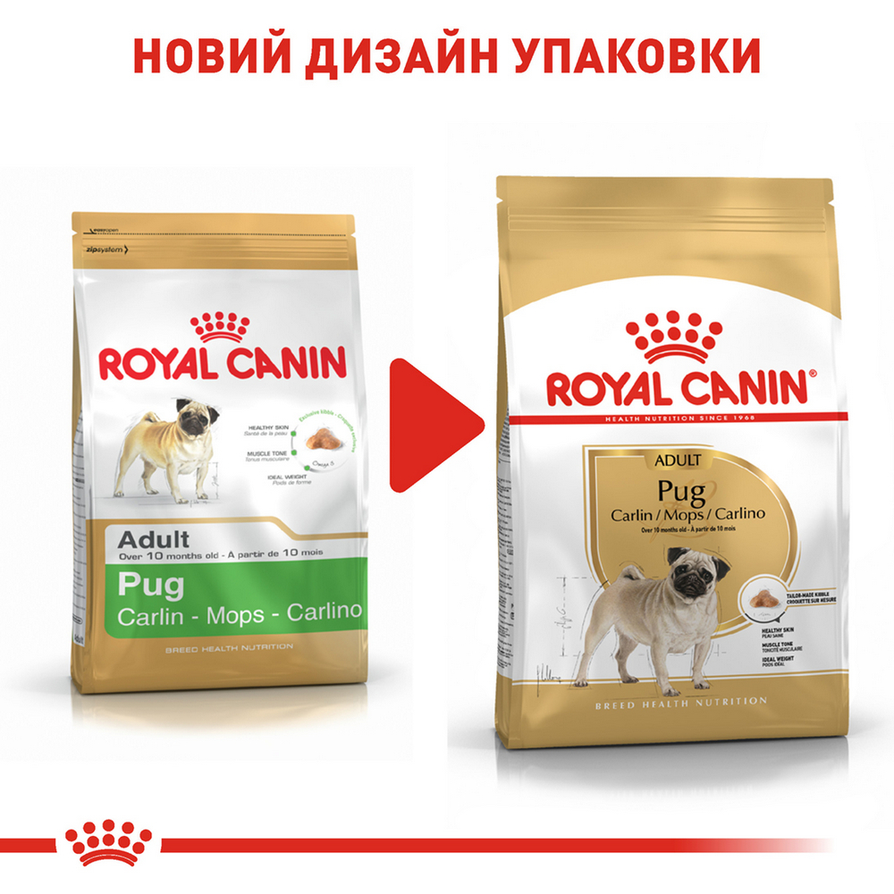 Royal Canin Pug Adult корм для собак породи мопс - 3 кг