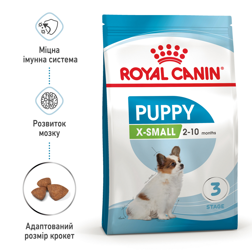 Royal Canin Xsmall Puppy корм для цуценят мініатюрних порід від 2 до 10 місяців - 3 кг