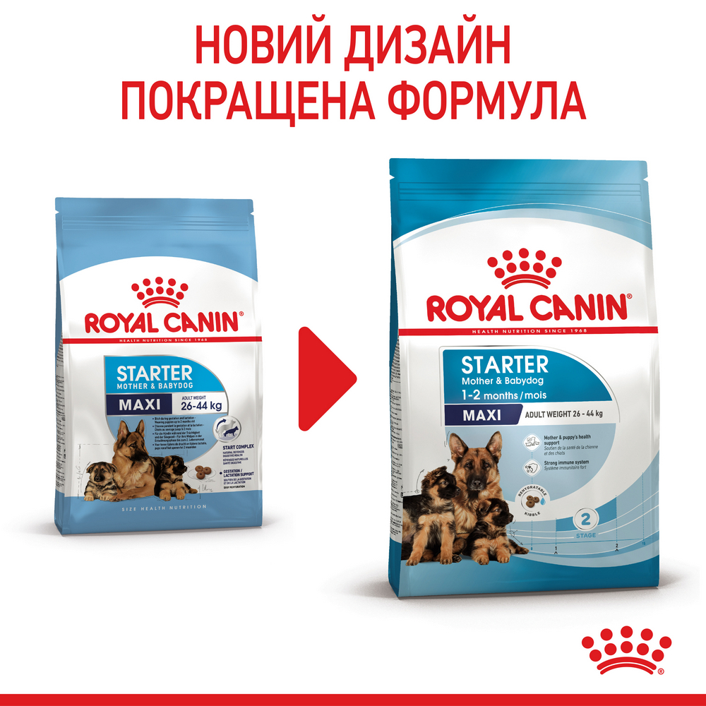 Royal Canin Maxi Starter корм для цуценят великих порід до 2-місячного віку - 4 кг