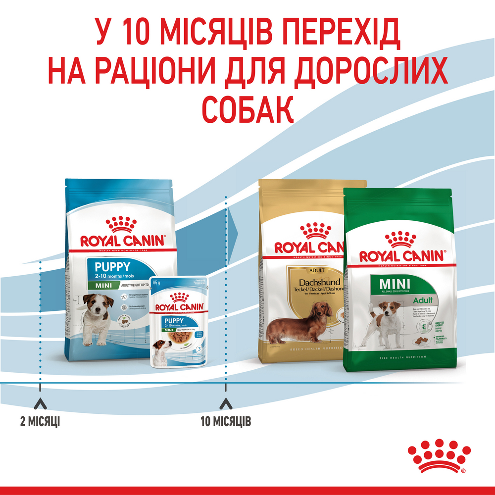 Royal Canin Mini Puppy корм для цуценят малих порід від 2 до 10 місяців - 800 г