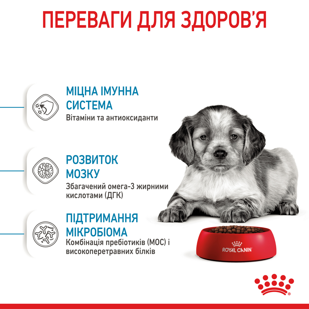 Royal Canin Medium Puppy корм для цуценят середніх порід від 2 до 12 місяців - 4 кг