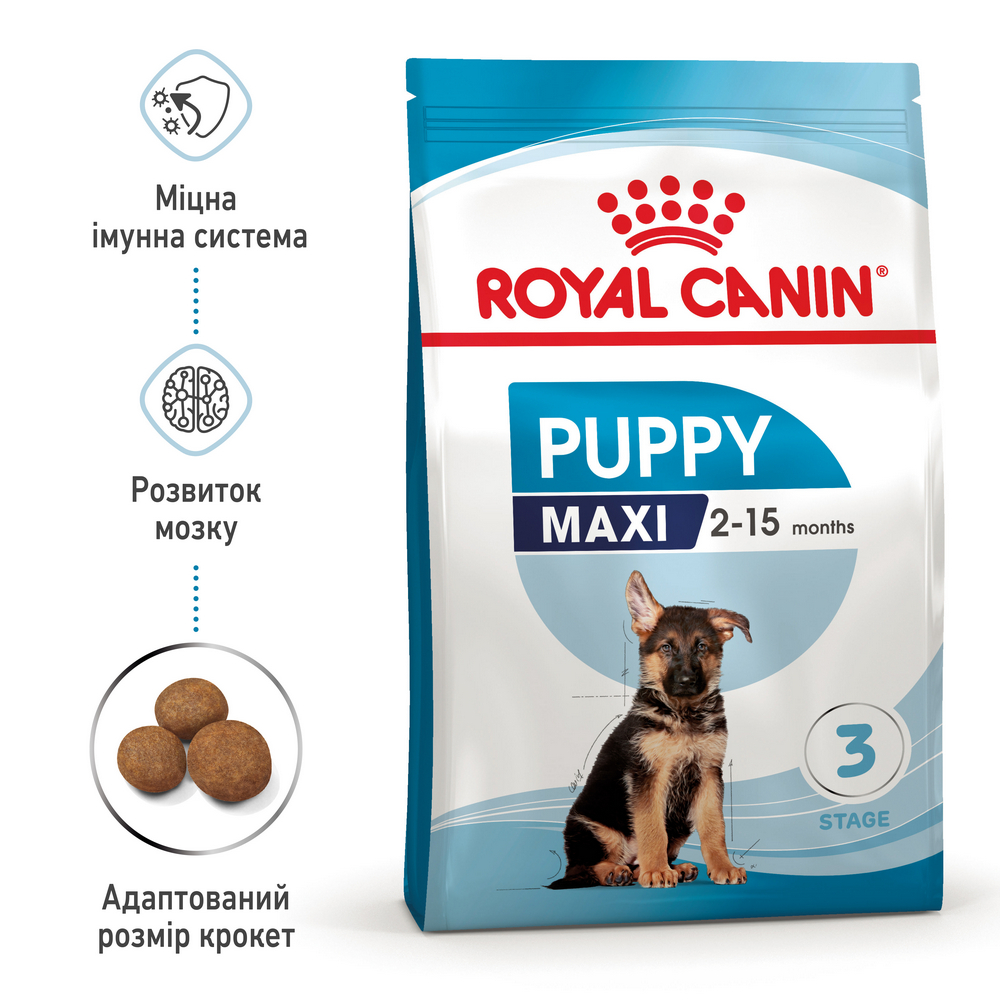 Royal Canin Maxi Puppy корм для цуценят великих порід від 2 до 15 місяців - 4 кг