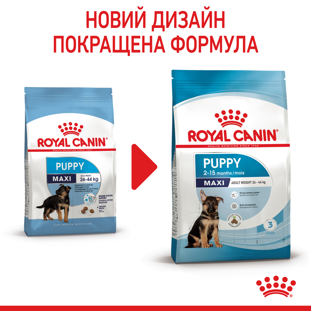 Royal Canin Maxi Puppy корм для цуценят великих порід від 2 до 15 місяців - 15 кг