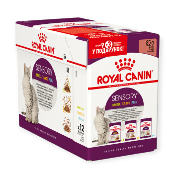 Royal Canin Sensory Multipac набір вологого корму для котів, з м'ясом та рибою - 85 г х 12 шт