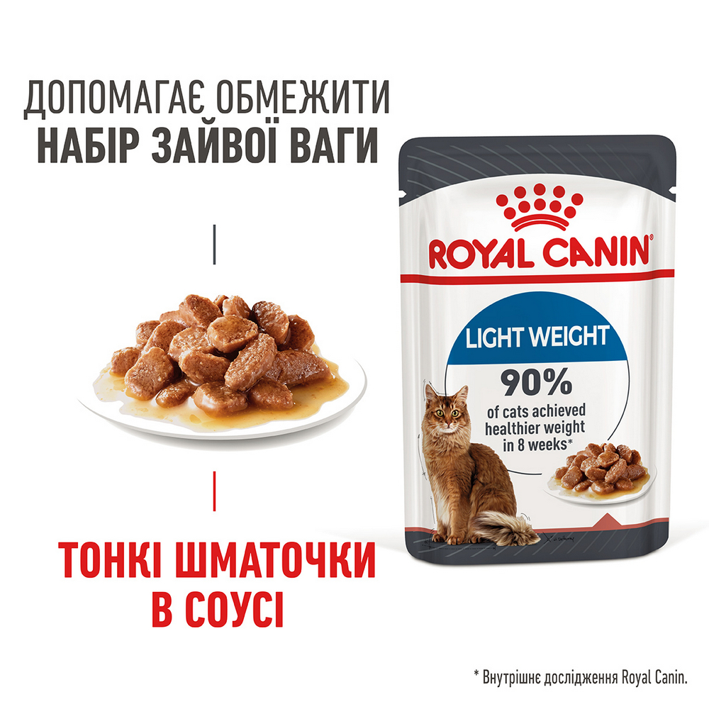 Royal Canin Light Weight вологий корм для котів схильних до повноти - 85 г