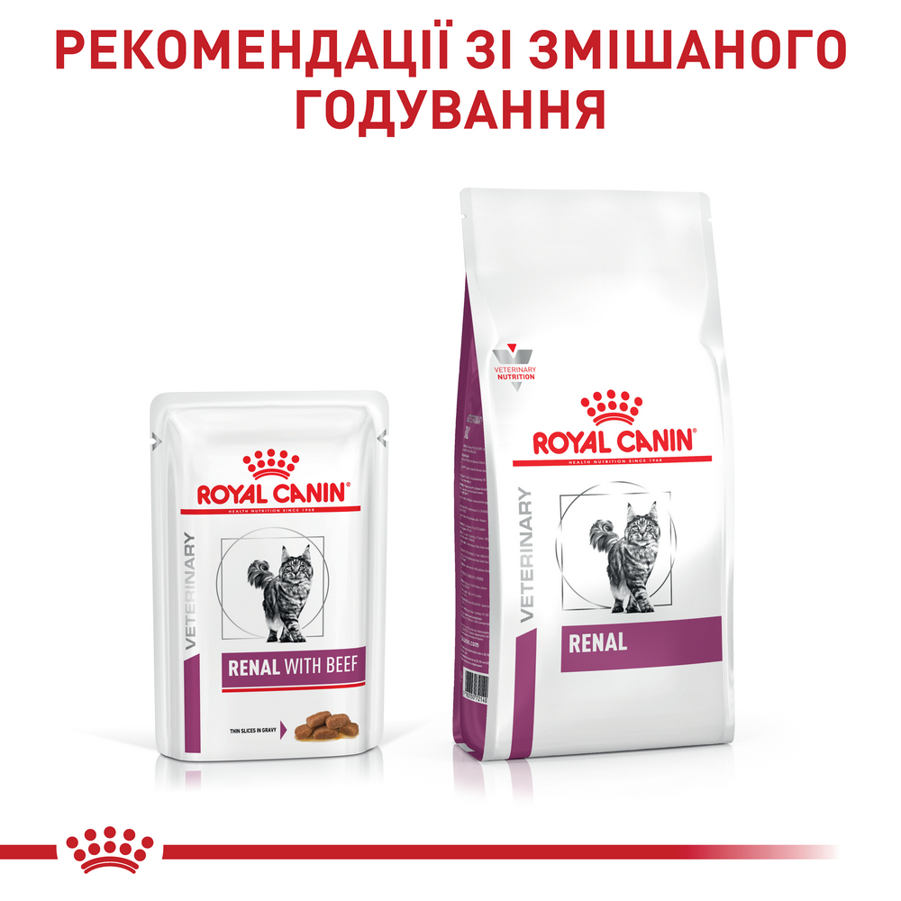 Royal Canin Renal Beef дієта для котів при захворюваннях нирок, з яловичиною - 85 г