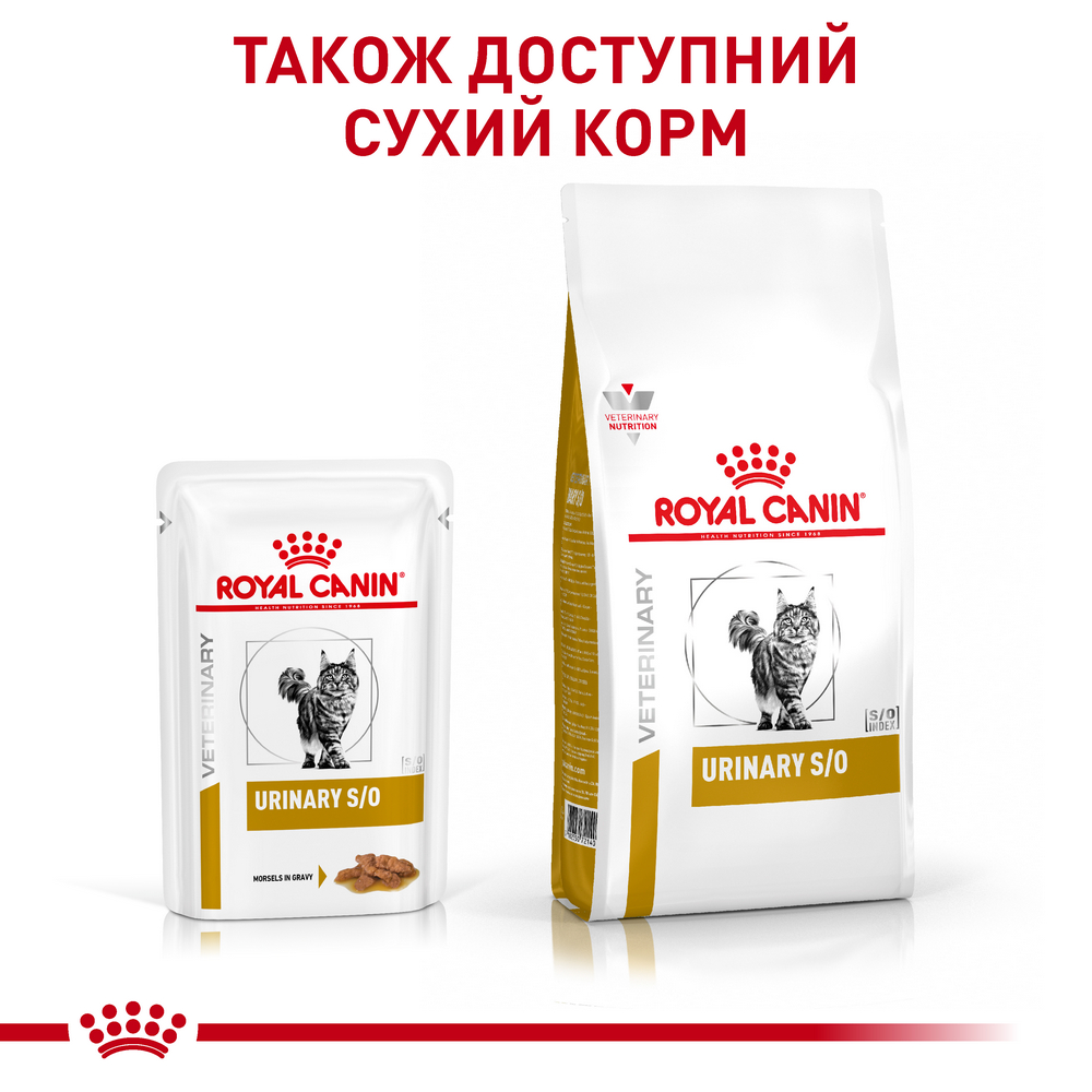 Royal Canin Urinary S/O Feline дієта для котів при хворобах сечовидільної системи - 85 г