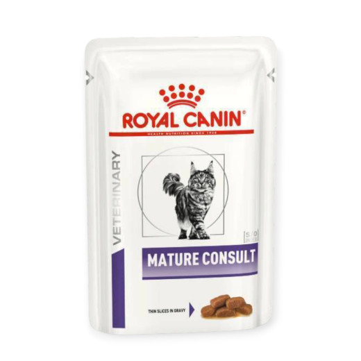 Royal Canin Mature Consult дієта для зниження утворення струвітних каменів у літніх котів - 85 г