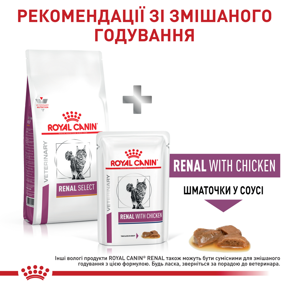 Royal Canin Renal Select дієта для котів із захворюваннями нирок - 4 кг
