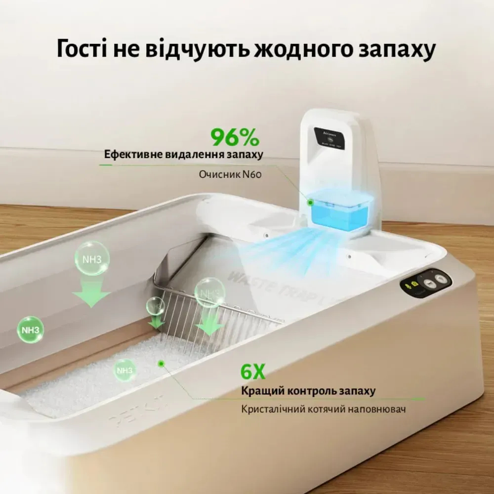 Petkit Purobot Crystal Duo автоматичний туалет з камерою для котів