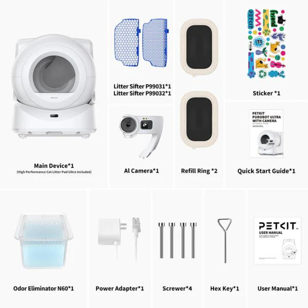Petkit Purobot Ultra with Cam  Self-Clean автоматичний закритий туалет з камерою для котів