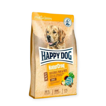 Happy Dog NaturCroq Geflugel корм для собак з чутливим травленням, з птицею та рисом - 4 кг