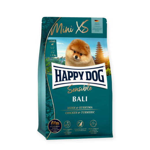 Happy Dog Sensible Mini XS Bali корм для собак малих порід, з куркою та куркумою - 1.3 кг