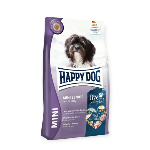 Happy Dog Fit & Vital Mini Senior корм для літніх собак малих порід,  з лососем - 4 кг