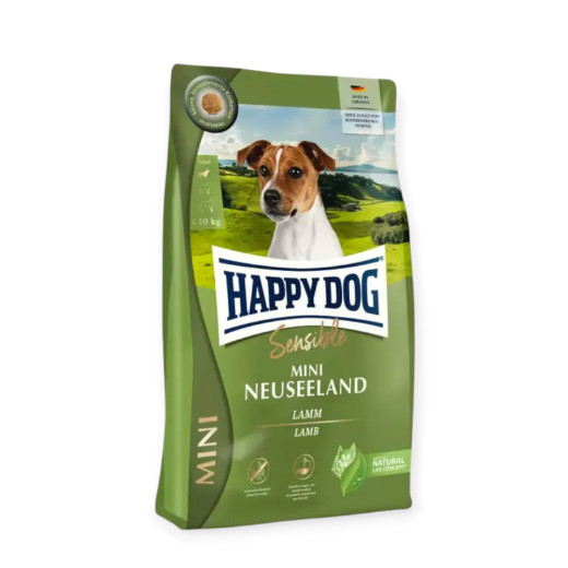 Happy Dog Mini Neuseeland корм для собак малих порід з чутливим травленням, з ягням - 800 г