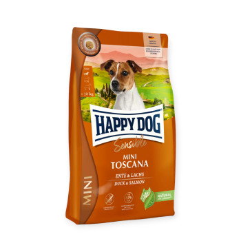 Happy Dog Sensible Mini Toscana для стерилізованих собак малих порід, з качкою та лососем - 800 г