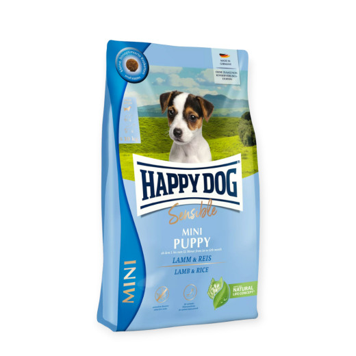 Happy Dog Sensible Mini Puppy корм для цуценят та юніорів малих порід, з ягням та рисом - 800 г