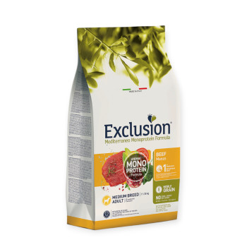 Exclusion Noble Grain Adult Beef Medium Breed для собак средних пород, с говядиной - 12 кг