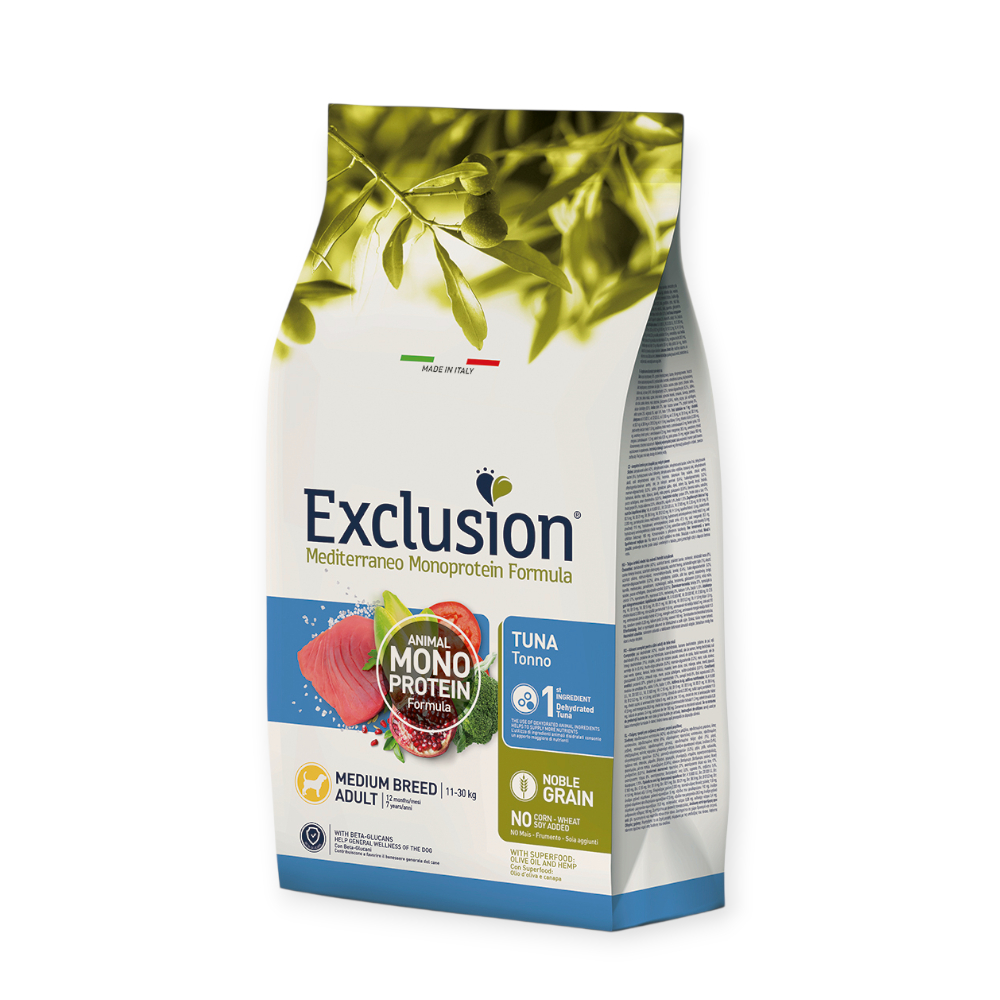 Exclusion Adult Tuna Medium Breed сухий корм для собак середніх порід, з тунцем - 3 кг