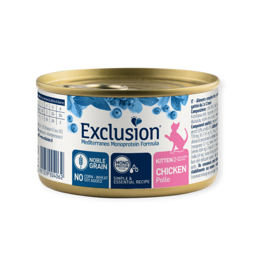 Exclusion Kitten Chicken вологий корм для кошеня, з куркою - 85 г