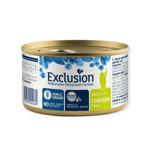 Exclusion Adult Chicken вологий корм для котів, з куркою - 85 г