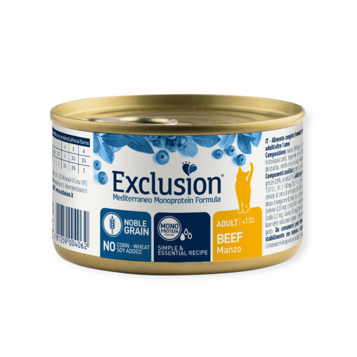 Exclusion Cat Adult Beef вологий корм для котів, з яловичиною - 85 г