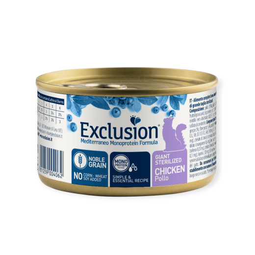 Exclusion Giant Sterilized Chicken вологий корм для котів великих порід, з куркою - 85 г