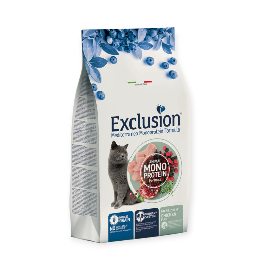 Exclusion Sterilized 7+ Chicken корм для літніх стерилізованихкотів, з куркою - 300 г