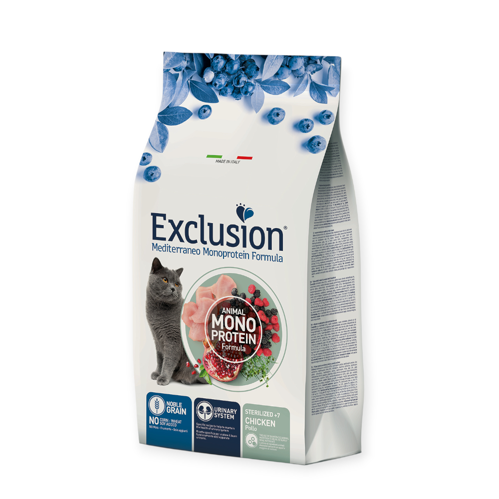 Exclusion Sterilized 7+ Chicken корм для літніх стерилізованихкотів, з куркою - 1.5 кг