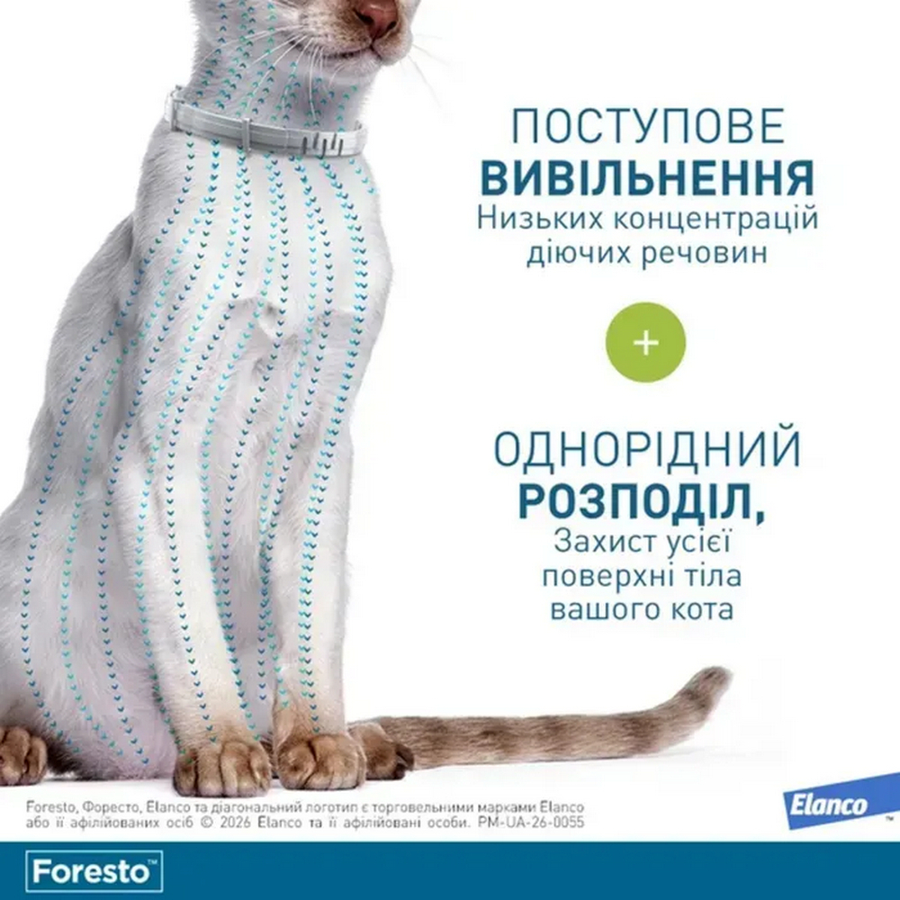 Foresto нашийник від паразитів для собак та котів вагою до 8 кг - 38 см