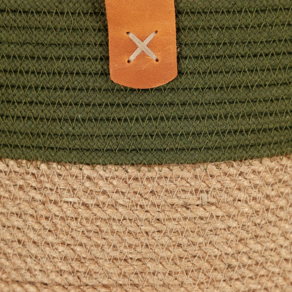 Harley & Cho Linen кошик джутовий для зберігання іграшок, оливковий - 21х30 см