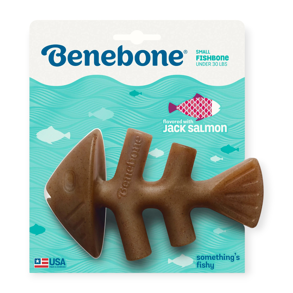 Benebone Fishbone Salmon жувальна іграшка  для собак, зі смаком лосося - XL