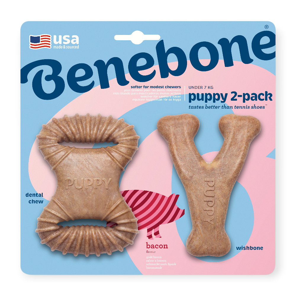 Benebone Puppy Pack Dental Chew & Wishbone набір жувальних іграшок для цуценят - 2 шт