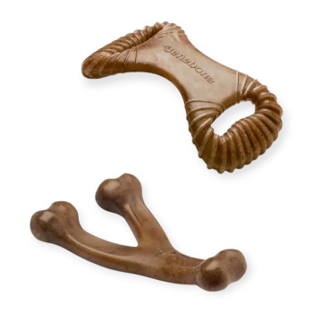 Benebone Tiny-2 Pack Dental Chew & Wishbone Bacon набір жувальних іграшок для собак - 2 шт