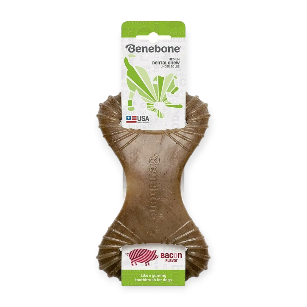 Benebone Dental Chew Bacon жувальна іграшка для собак, зі смаком бекону - M